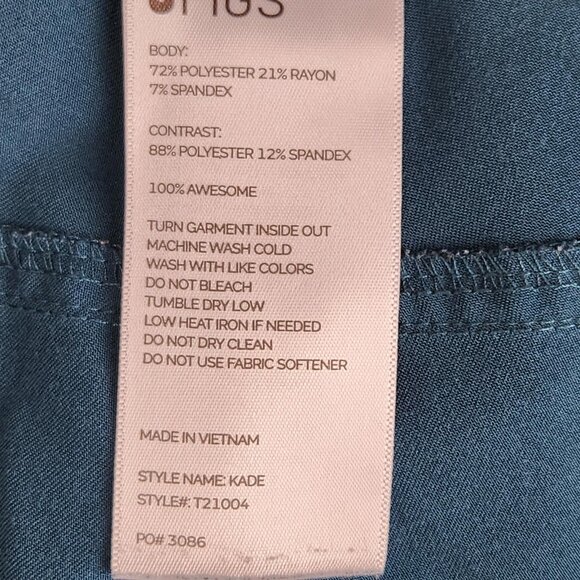 FIGS Scrub Pants Womens XXL Teal Blue Kade Technical Collection Cargo Pockets - Picture 11 of 11
